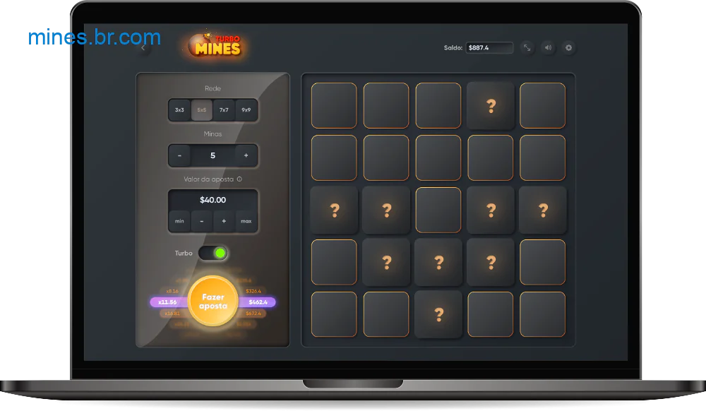 O jogo Turbo Mines tem vários modos de jogo