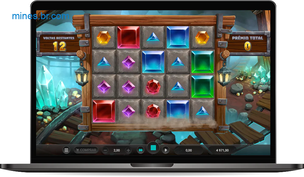 A interface do jogo Mega Mines parece bastante simples, mas, ao mesmo tempo, tem suas próprias peculiaridades