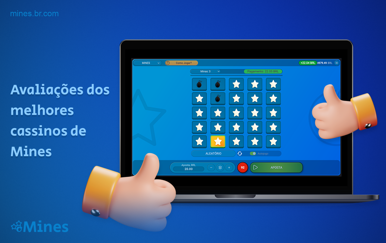 Você pode jogar Mines no Brasil nos melhores sites de cassino on-line