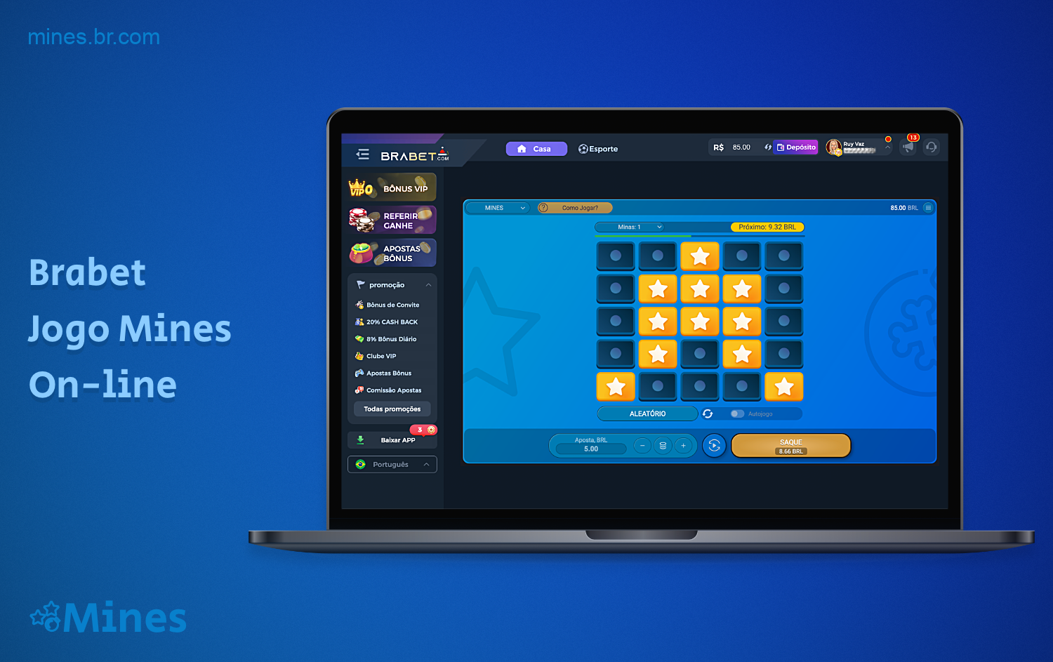 O cassino on-line Brabet oferece aos seus usuários brasileiros centenas de jogos emocionantes, incluindo Mines