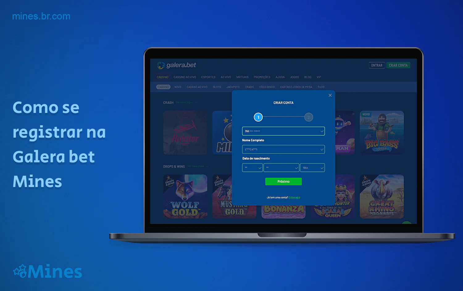 O registro no Galerabet é obrigatório para os usuários do Brasil que desejam jogar cassino on-line com dinheiro real
