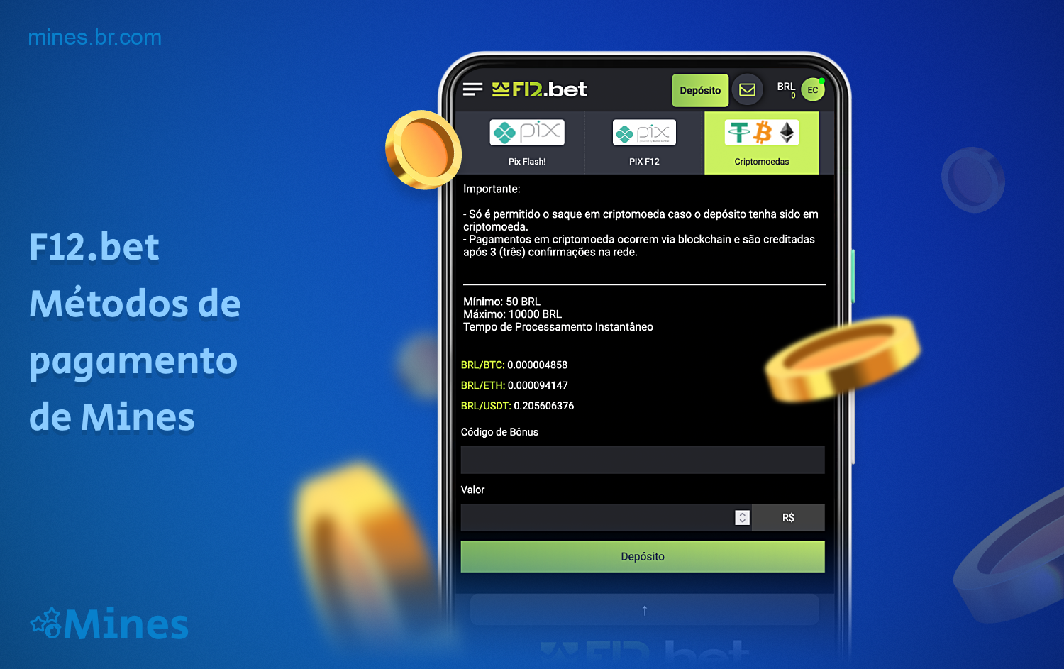 Os usuários do Brasil podem fazer depósitos e também sacar dinheiro da F12bet usando diferentes métodos de pagamento
