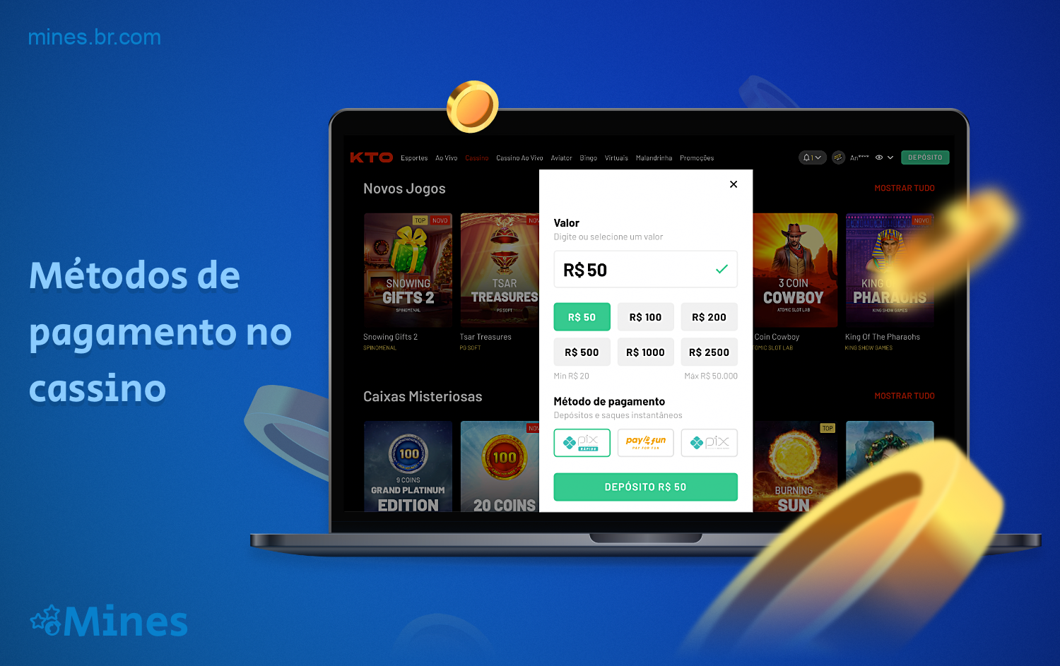 Para a conveniência dos usuários do Brasil, o cassino on-line KTO oferece várias opções de pagamento para usuários do Brasil