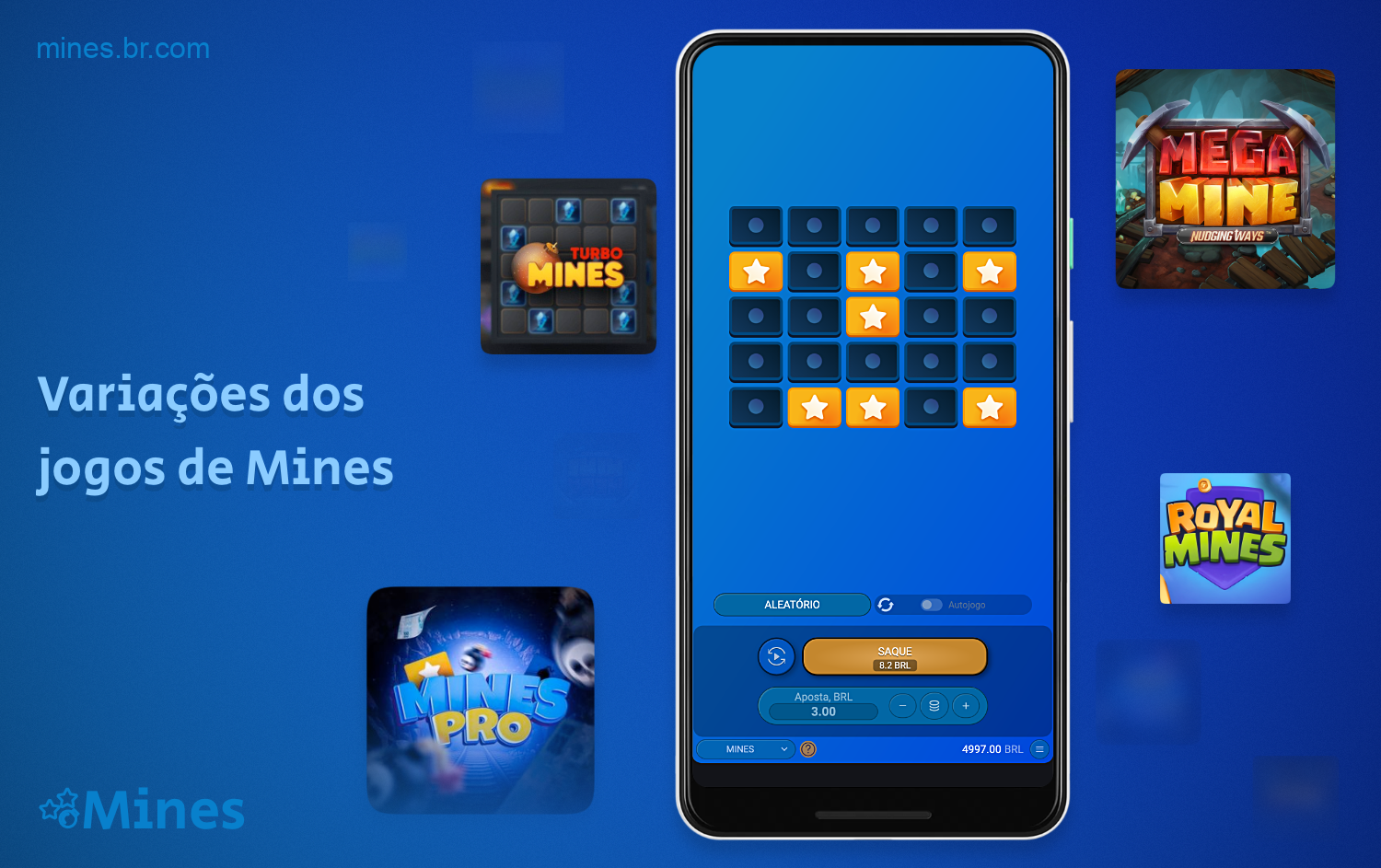 Há diversas variações do jogo Mines que estão disponíveis para os usuários do Brasil