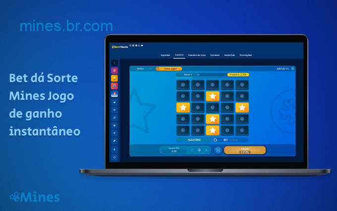 O popular jogo online Mines está disponível para todos os usuários do Bet dá Sorte do Brasil
