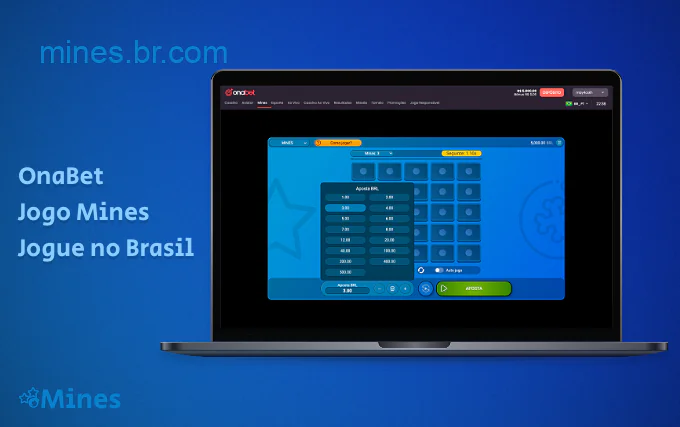 No site OnaBet, os usuários do Brasil podem jogar o popular jogo Mines com dinheiro real e gratuitamente no modo demo